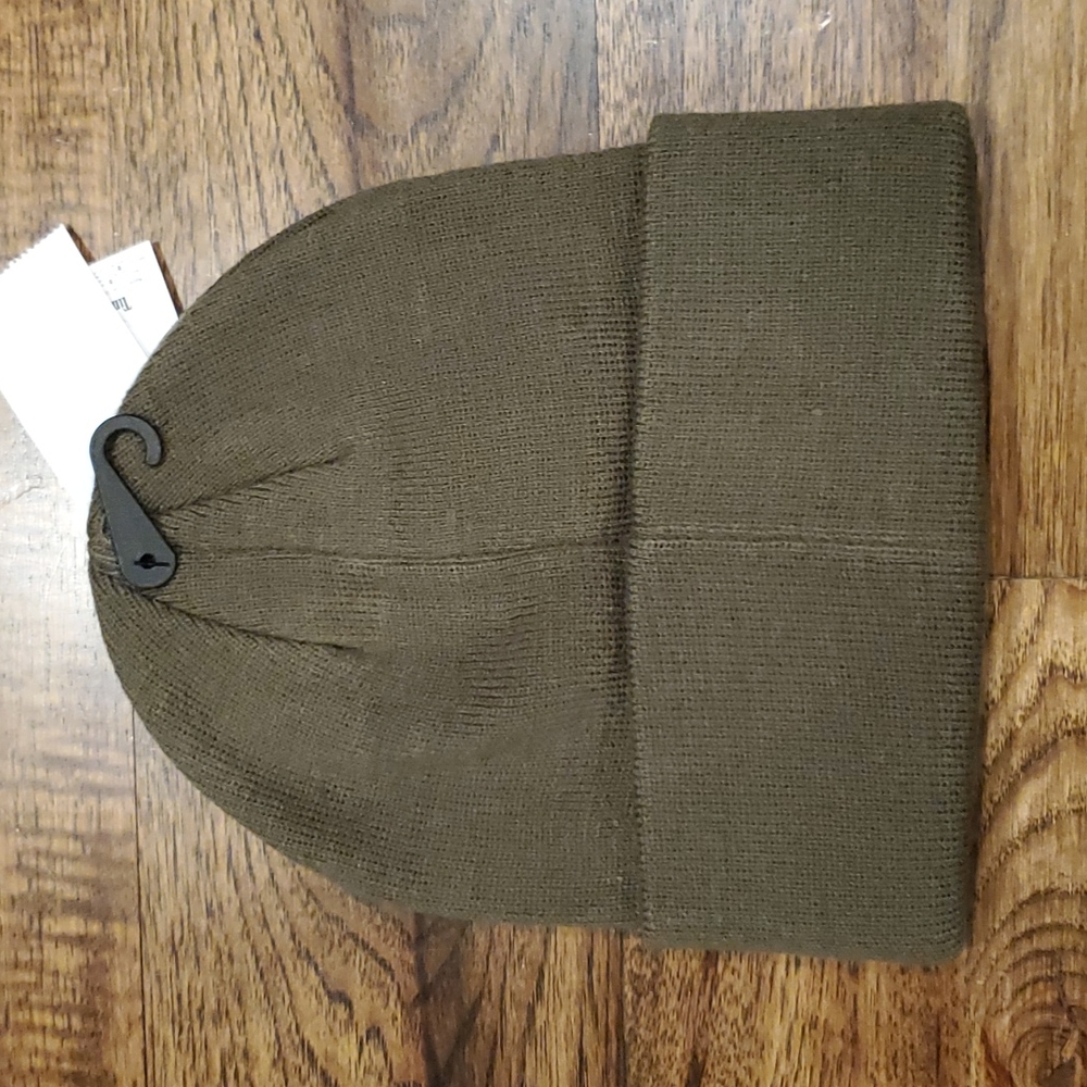 Adult unisex Timberland army green logo beanie - Picture 2 of 2